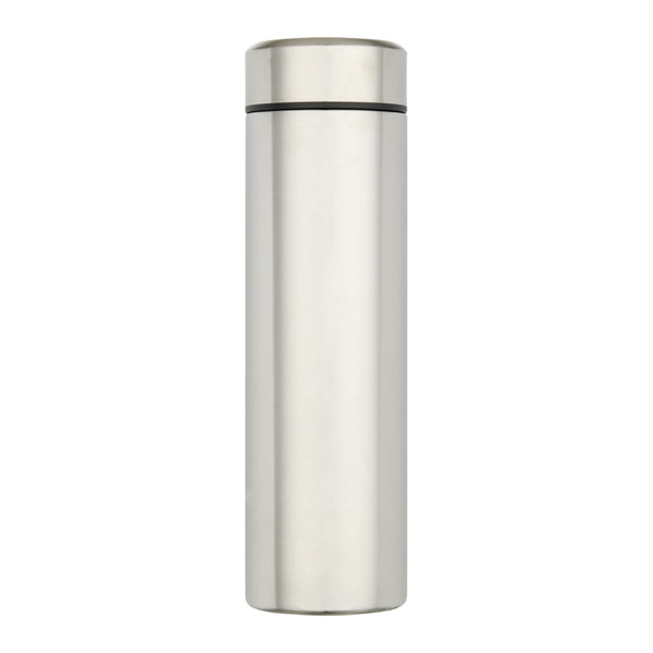 Matted Silver - Back - Floso Taylor Stainless Steel Double Wall 450ml Flask Set