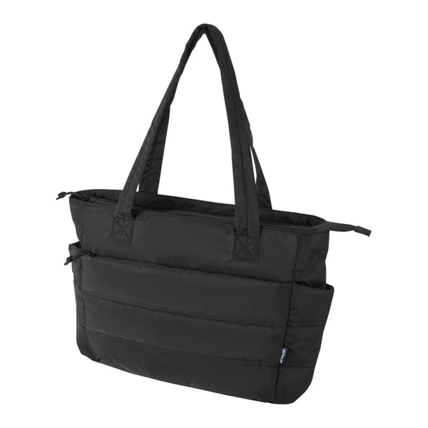 Black - Front - Floso Plain Recycled Puffer 18L Tote Bag