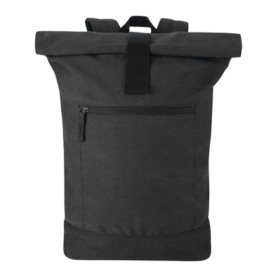 Black - Side - Floso Zaino Recycled Canvas 16L Backpack