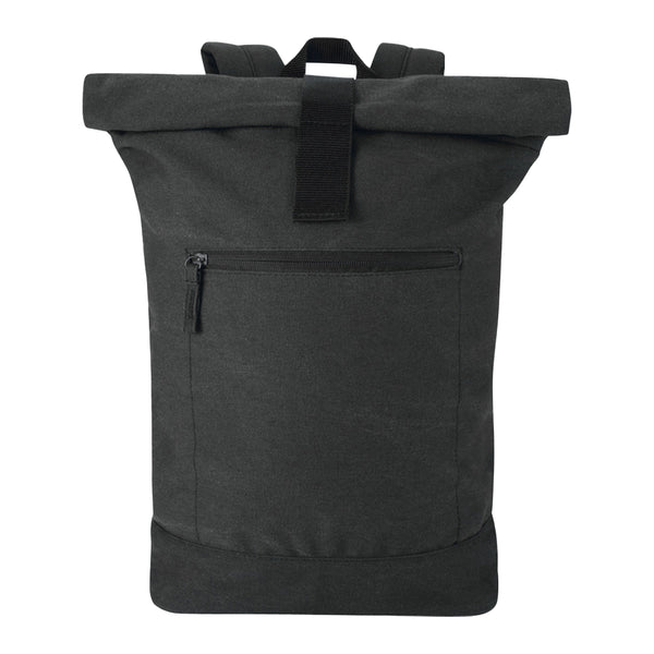 Black - Side - Floso Zaino Recycled Canvas 16L Backpack