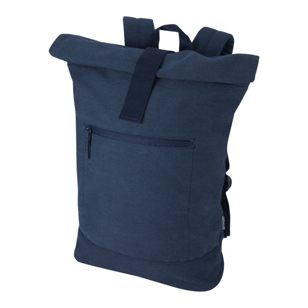 Navy - Front - Floso Zaino Recycled Canvas 16L Backpack