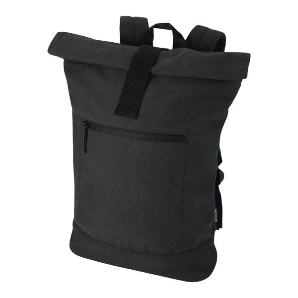 Black - Front - Floso Zaino Recycled Canvas 16L Backpack