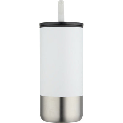 White - Front - Floso Grayson Plain 480ml Tumbler
