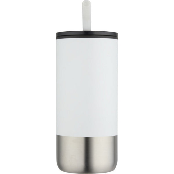 White - Front - Floso Grayson Plain 480ml Tumbler