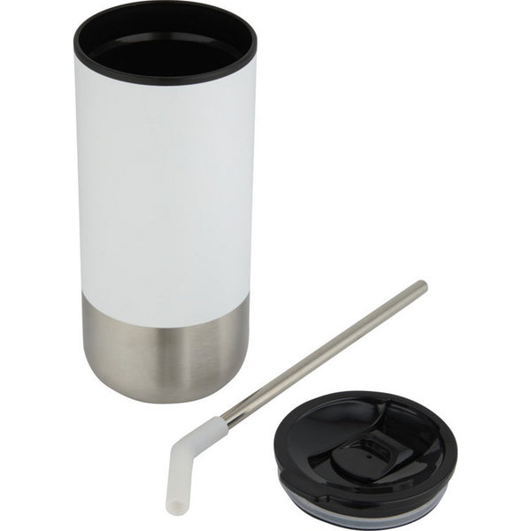 White - Back - Floso Grayson Plain 480ml Tumbler