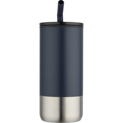 Navy - Front - Floso Grayson Plain 480ml Tumbler