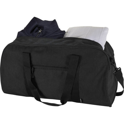 Black - Side - Floso Recycled Canvas 40L Duffle Bag