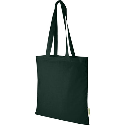 Dark Green - Back - Floso Odisha Organic Cotton 7L Tote Bag