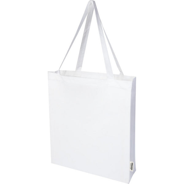 White - Side - Floso Odisha Organic Cotton Gusseted 14L Tote Bag
