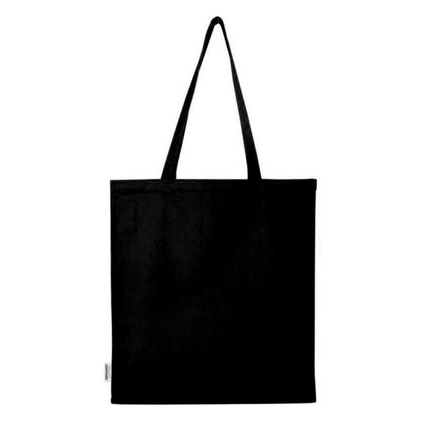 Black - Front - Floso Odisha Organic Cotton Gusseted 14L Tote Bag