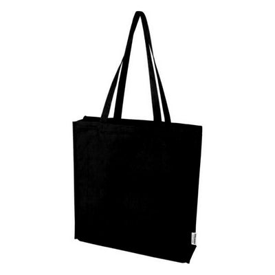 Black - Back - Floso Odisha Organic Cotton Gusseted 14L Tote Bag
