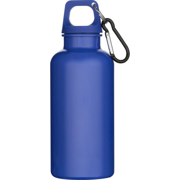 Dark Blue - Front - Floso Oregon Solid Recycled Plastic Carabiner Clip 400ml Water Bottle