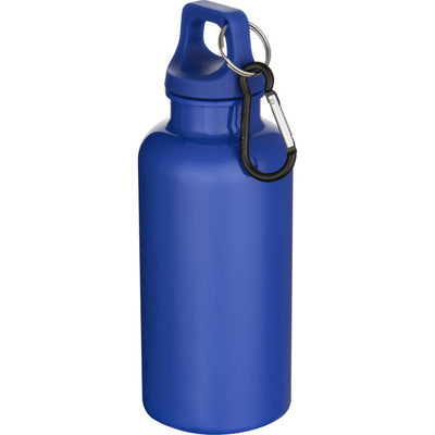 Dark Blue - Back - Floso Oregon Solid Recycled Plastic Carabiner Clip 400ml Water Bottle