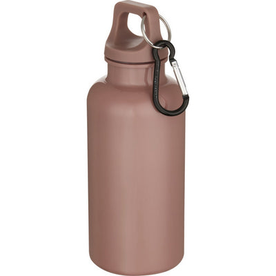 Dusty Pink - Back - Floso Oregon Solid Recycled Plastic Carabiner Clip 400ml Water Bottle