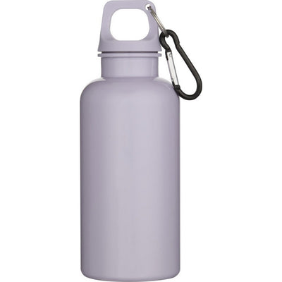 Lilac - Front - Floso Oregon Solid Recycled Plastic Carabiner Clip 400ml Water Bottle
