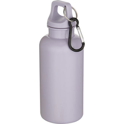 Lilac - Back - Floso Oregon Solid Recycled Plastic Carabiner Clip 400ml Water Bottle
