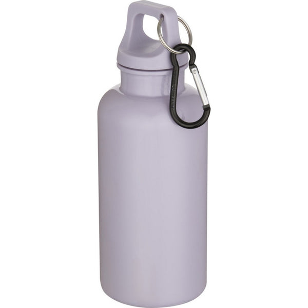 Lilac - Back - Floso Oregon Solid Recycled Plastic Carabiner Clip 400ml Water Bottle