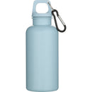 Cloud Blue - Front - Floso Oregon Solid Recycled Plastic Carabiner Clip 400ml Water Bottle