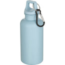 Cloud Blue - Back - Floso Oregon Solid Recycled Plastic Carabiner Clip 400ml Water Bottle