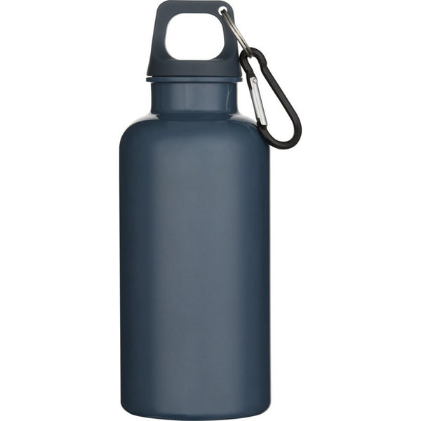 Hale Blue - Front - Floso Oregon Solid Recycled Plastic Carabiner Clip 400ml Water Bottle