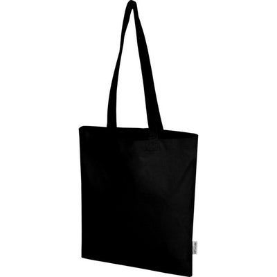 Black - Side - Floso Peru Recycled Cotton 7L Tote Bag