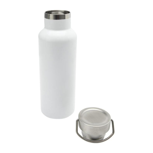 White - Back - Floso Thor Sublimated Recycled Stainless Steel 500ml Water Bottle