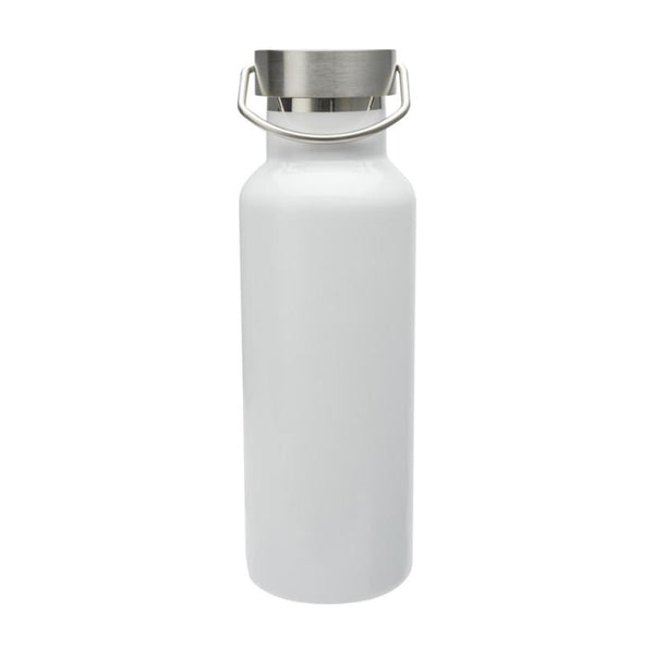 White - Side - Floso Thor Sublimated Recycled Stainless Steel 500ml Water Bottle