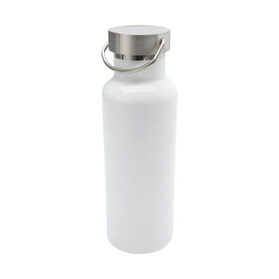 White - Front - Floso Thor Sublimated Recycled Stainless Steel 500ml Water Bottle