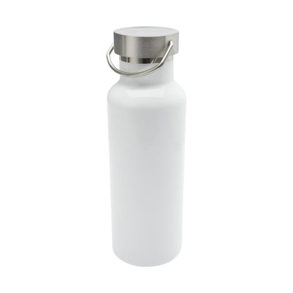 White - Front - Floso Thor Sublimated Recycled Stainless Steel 500ml Water Bottle