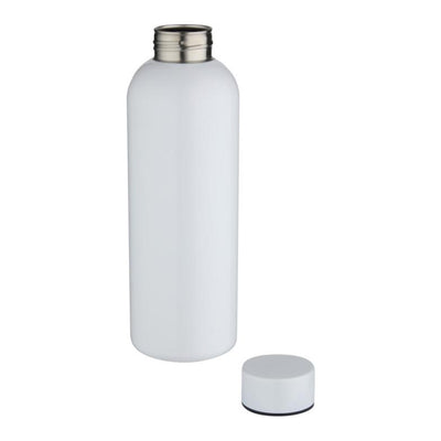 White - Back - Floso Spring Recycled Stainless Steel Single Wall 750ml Water Bottle