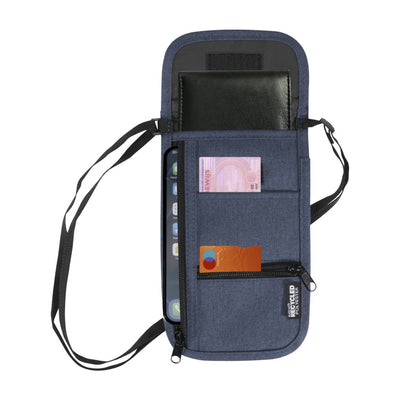 Heather Navy - Lifestyle - Floso Smart Ross Travel Pouch