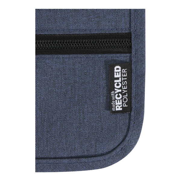 Heather Navy - Back - Floso Smart Ross Travel Pouch