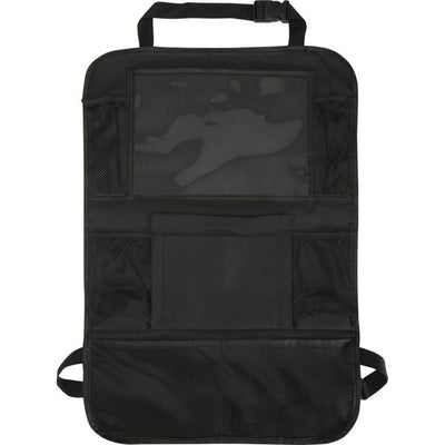 Black - Front - Floso Lex Car Back Seat Organiser