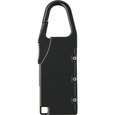 Black - Back - Floso Lucchetto Travel Luggage Lock