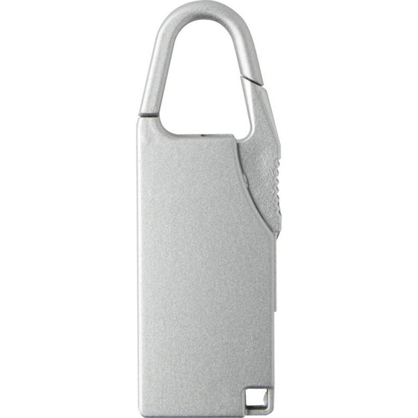 Silver - Front - Floso Lucchetto Travel Luggage Lock