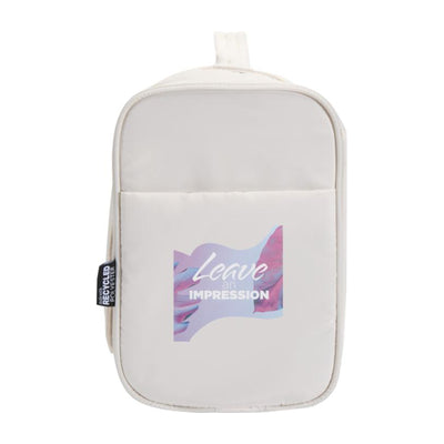 Sandstone - Side - Floso Beauty Hanging Recycled Puffer 8L Toiletry Bag