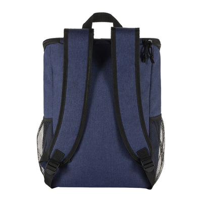 Heather Navy - Back - Floso Tundra 20L Recycled Cooler Bag Set