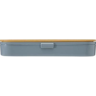 Slate Grey - Back - Floso Bamboo Lid Plain Cutlery Set