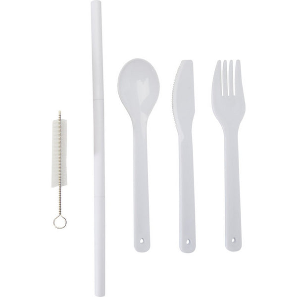 Light Pink - Lifestyle - Floso Bamboo Lid Plain Cutlery Set