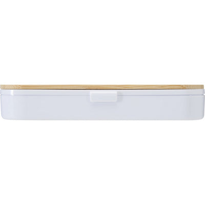 White - Back - Floso Bamboo Lid Plain Cutlery Set
