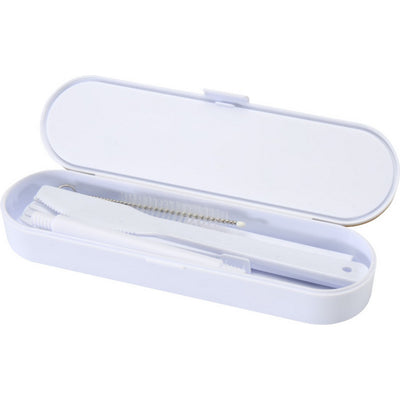 White - Pack Shot - Floso Bamboo Lid Plain Cutlery Set