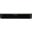 Black - Back - Floso Bamboo Lid Plain Cutlery Set