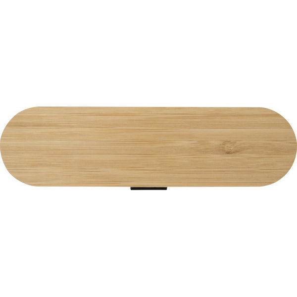 Black - Side - Floso Bamboo Lid Plain Cutlery Set