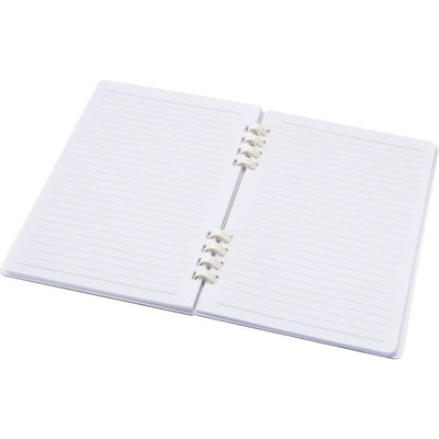 White - Side - Floso Fil Hard Cover Recycled A5 Wirebound Notebook