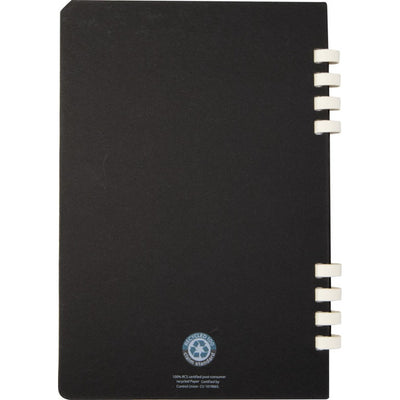 Black - Back - Floso Fil Hard Cover Recycled A5 Wirebound Notebook