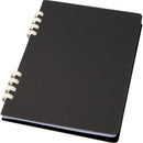 Black - Lifestyle - Floso Fil Hard Cover Recycled A5 Wirebound Notebook