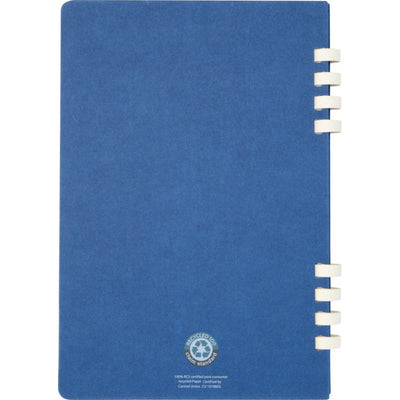 Navy - Back - Floso Fil Hard Cover Recycled A5 Wirebound Notebook