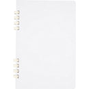 White - Front - Floso Fil Hard Cover Recycled A5 Wirebound Notebook