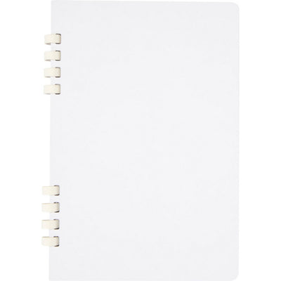 White - Front - Floso Fil Hard Cover Recycled A5 Wirebound Notebook