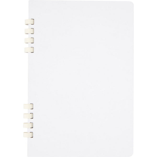 White - Front - Floso Fil Hard Cover Recycled A5 Wirebound Notebook